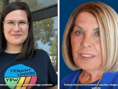 Chiara Padovani and Frances Nunziata, candidates for Ward 5 Coucillor